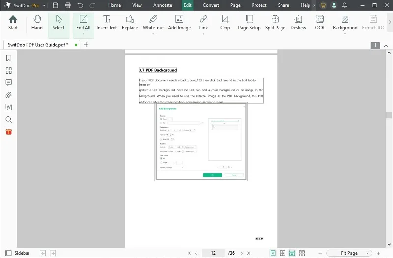 How to edit a PDF by using SwifDoo PDF