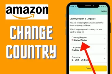 how to change country on amazon app